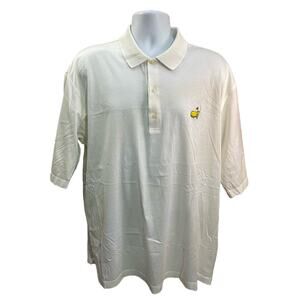 VINTAGE Masters Shirt Mens XL White Augusta National Golf Shop Polo